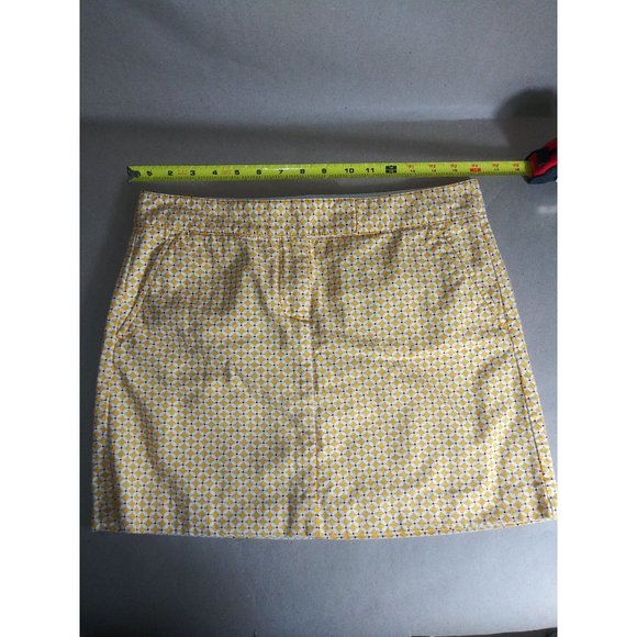 J.Crew Dresses & Skirts - J.Crew Yellow Retro Geometric Cotton Mini Skirt Size 8